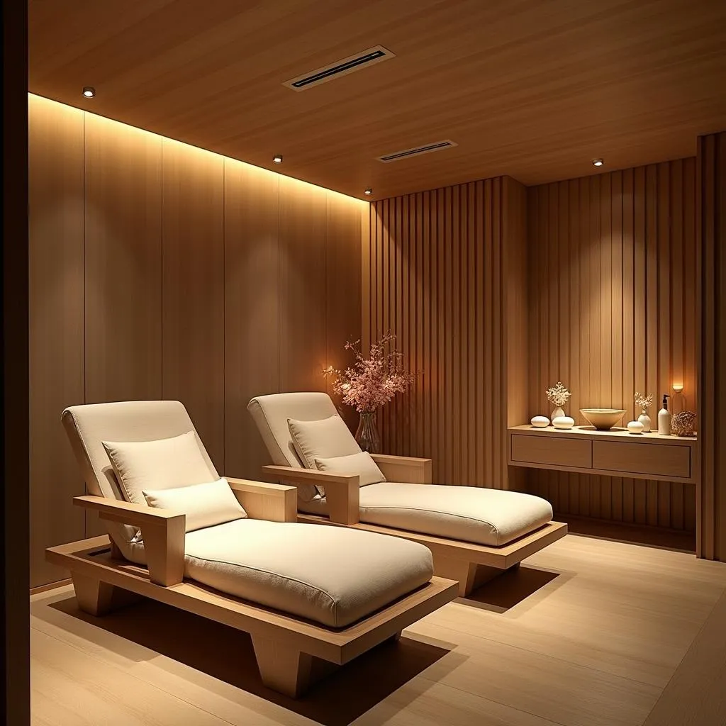 Tranquil Relaxation Area at Korean Spa