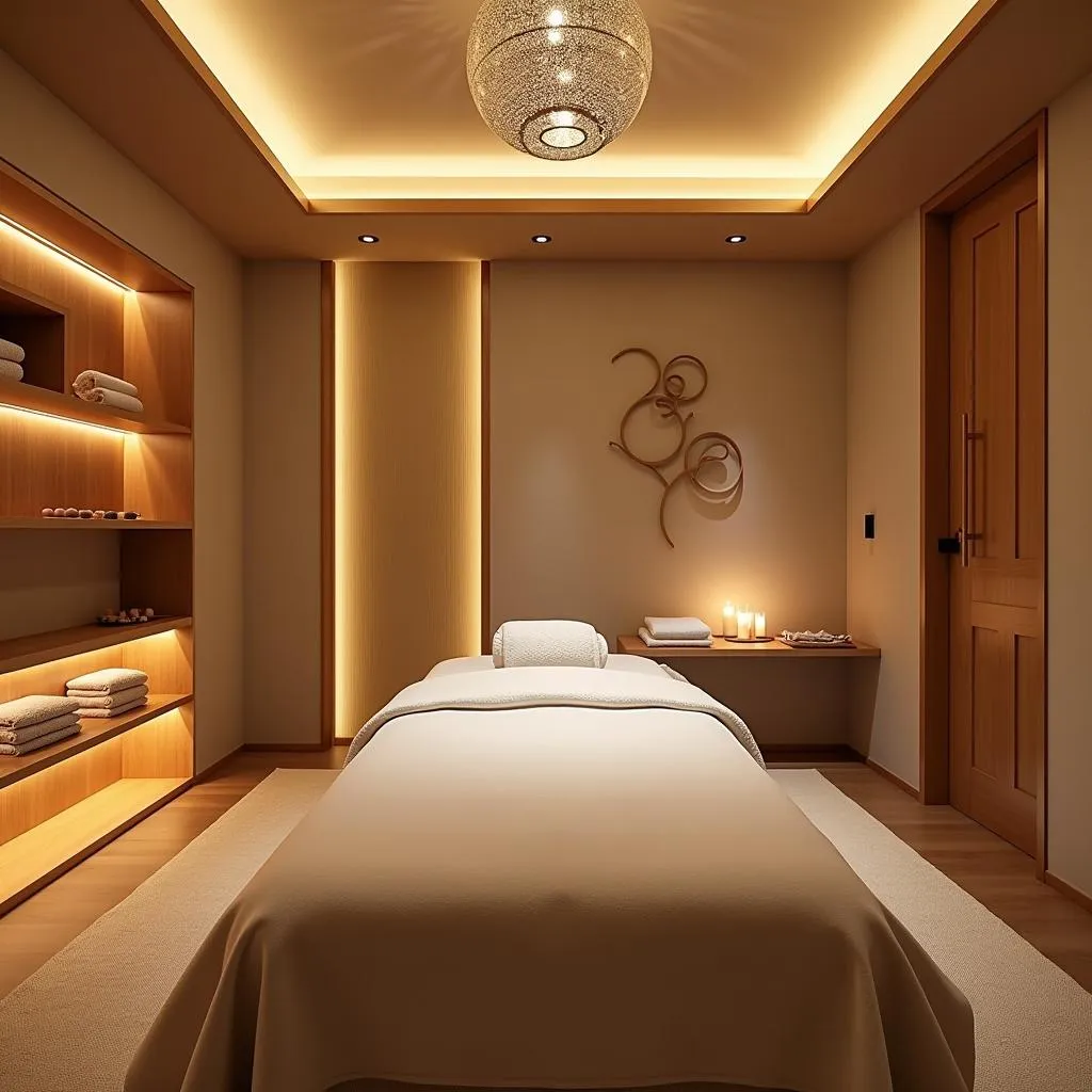 Serene Treatment Room at Korean Spa