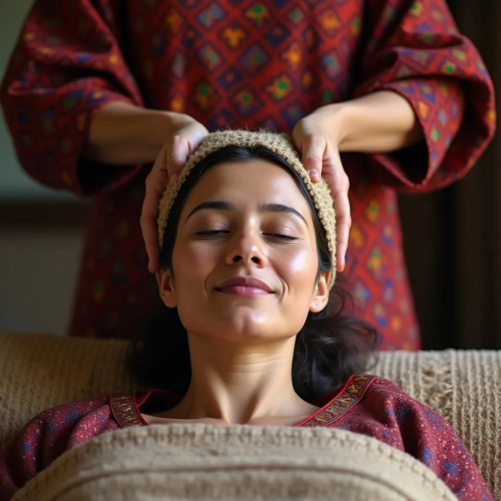 Traditional Ladakhi Head Massage