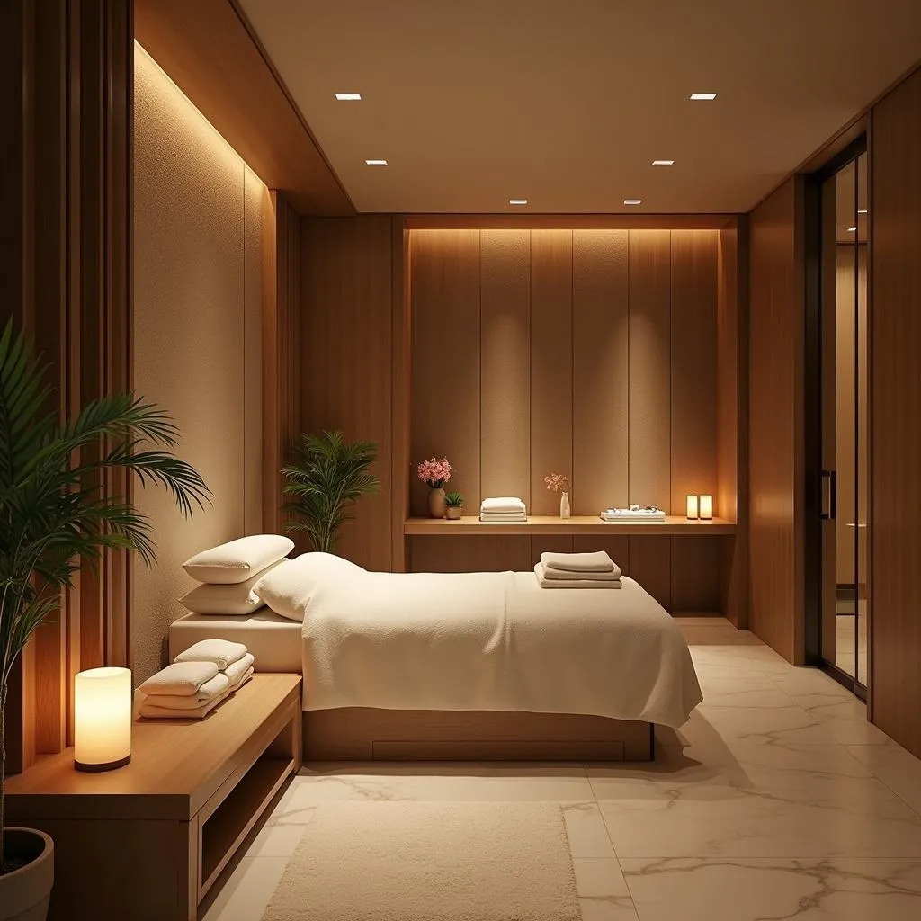 Opulent spa interior in Mumbai