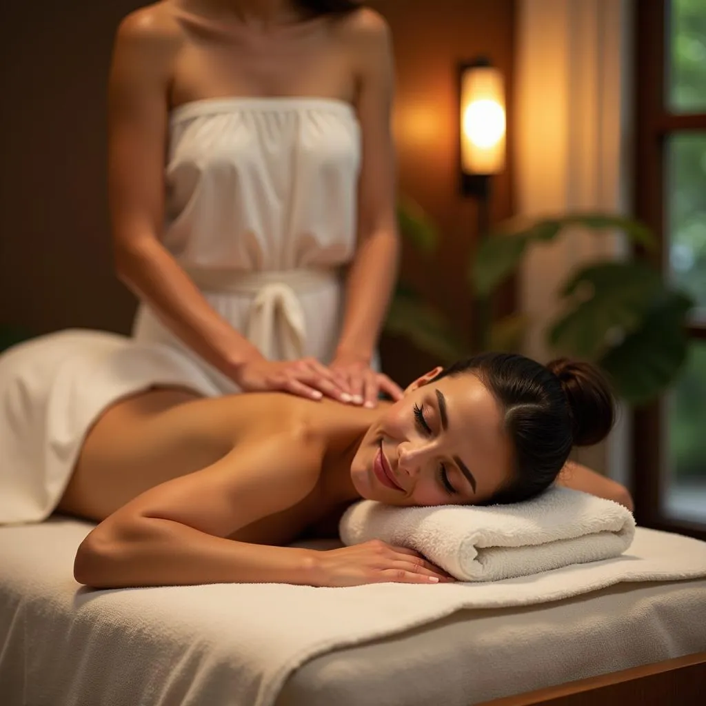 Woman receiving a relaxing Manikonda spa treatment