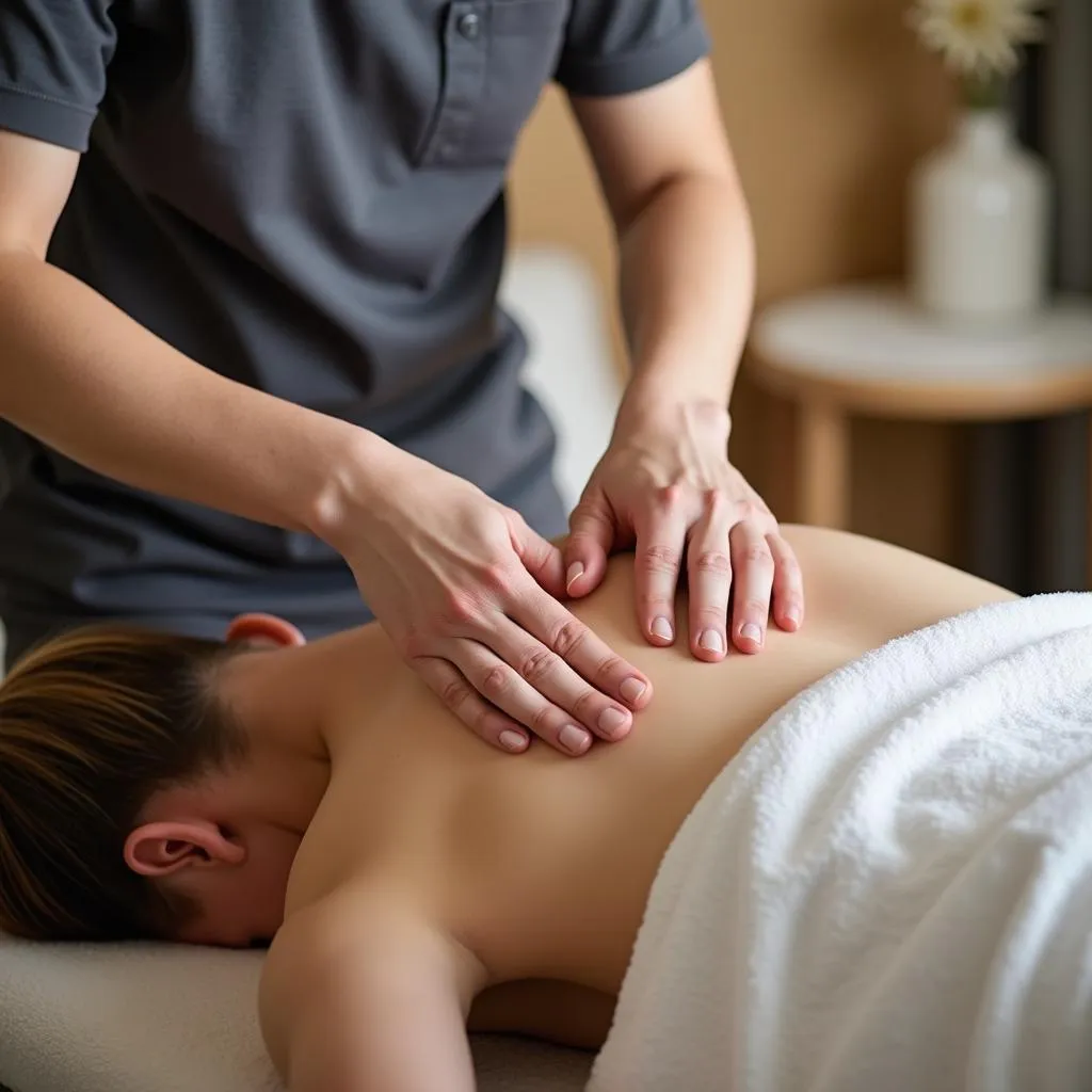 Massage Therapist Targeting Pain Points