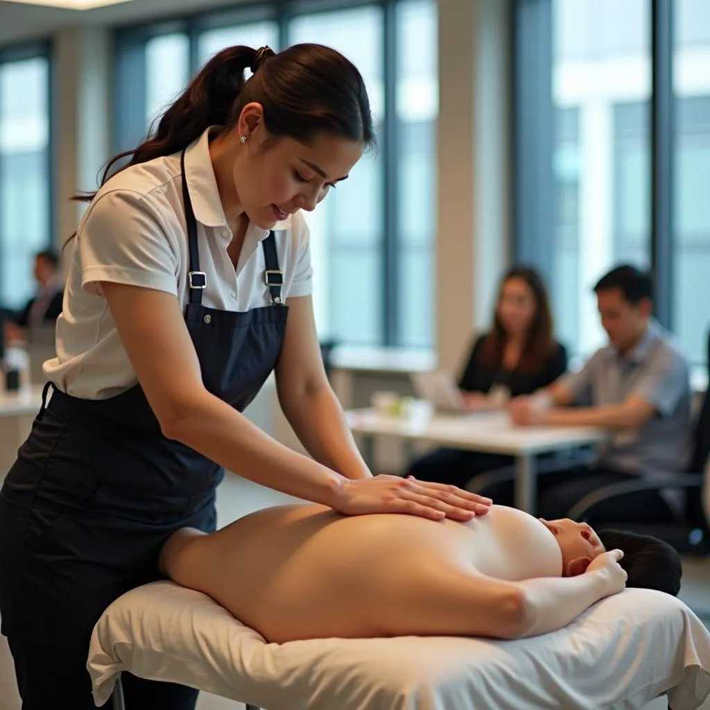 Massage Therapist at a Corporate Event in Singapore