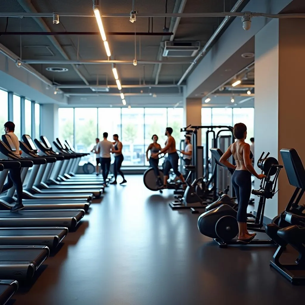 Modern Gym with Equipment