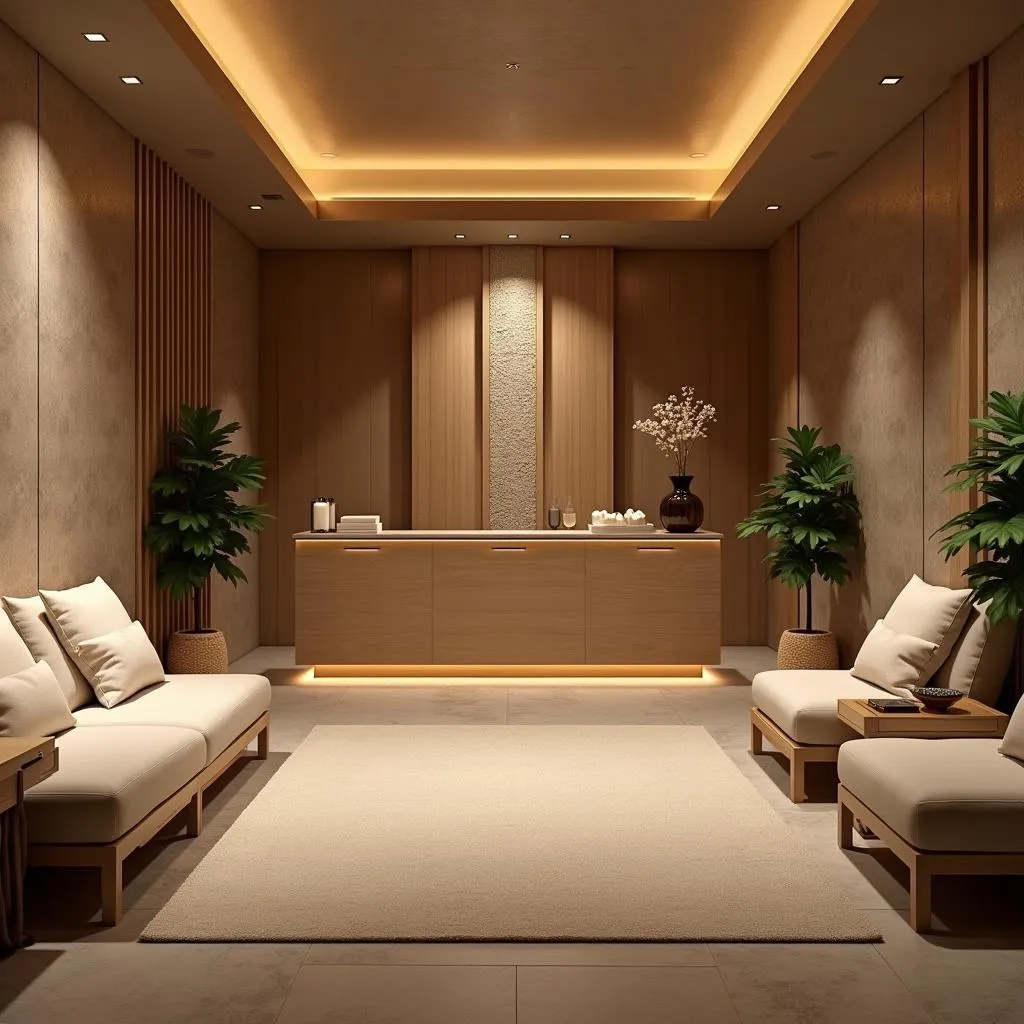 Tranquil spa reception area