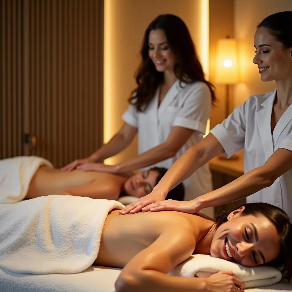 Couple Enjoying a Relaxing Massage at The Orchard Retreat &amp; Spa