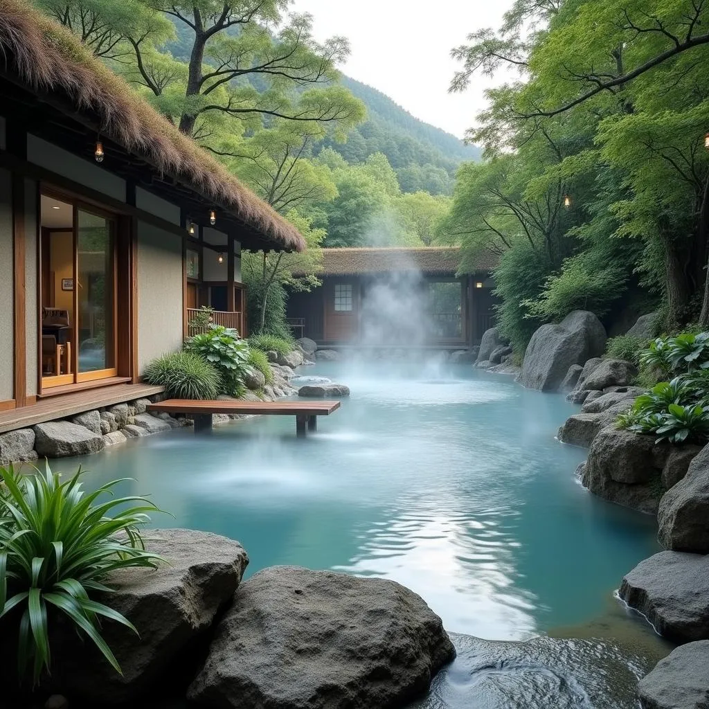 Serene Japanese Onsen Spa