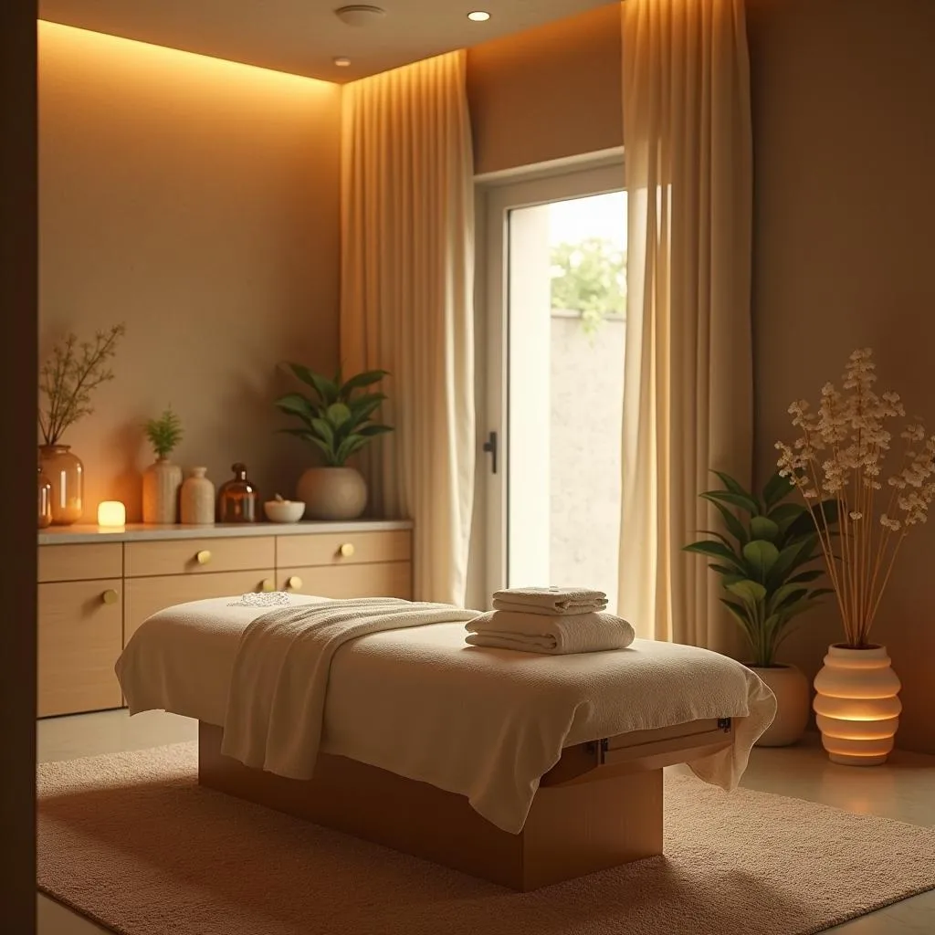 Experience Tranquility in a Serene Massage Room in Lucknow