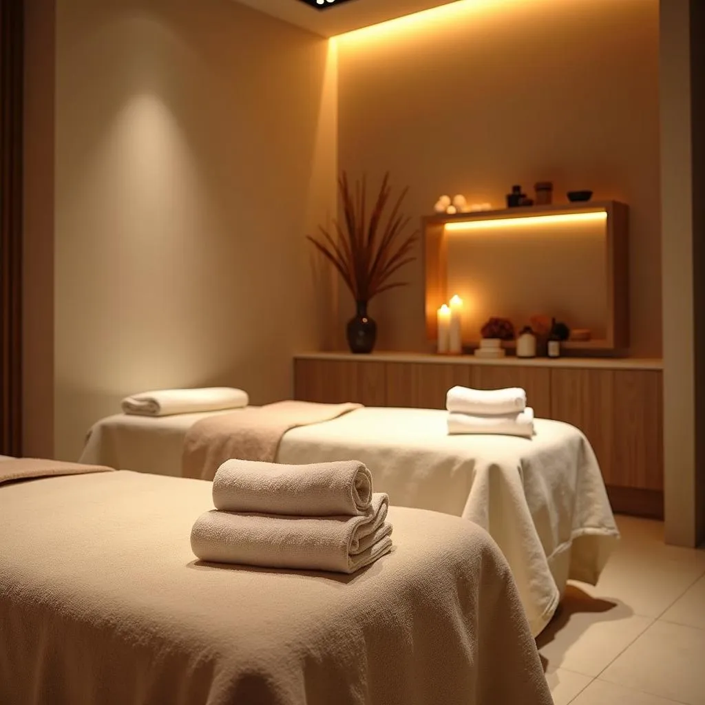 Serene Spa Interior with Massage Tables