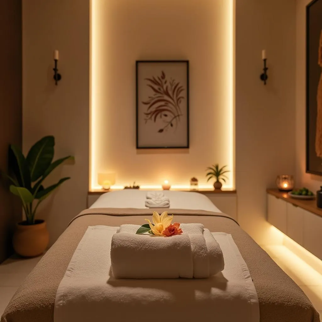 Tranquil spa treatment room at Vihar Boutique Hotel