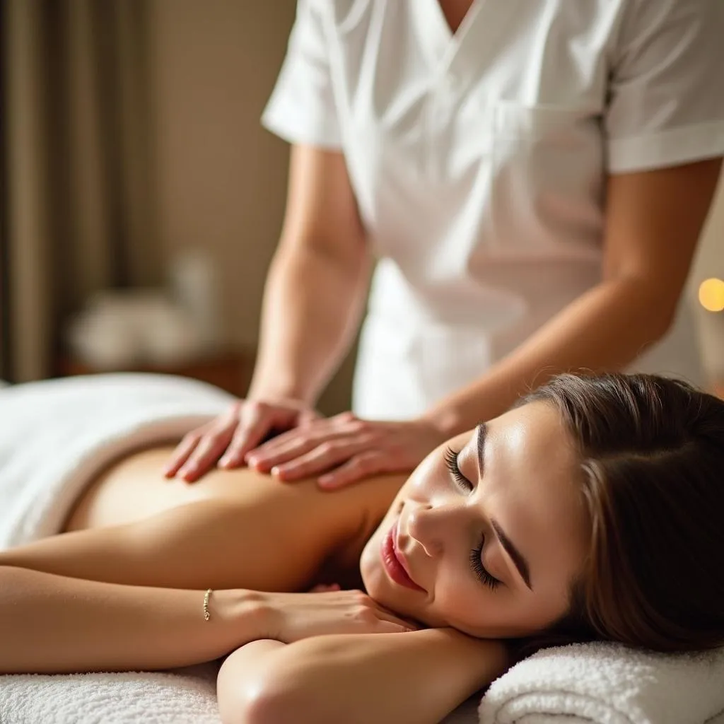 Skilled therapist performing a massage in Rohini