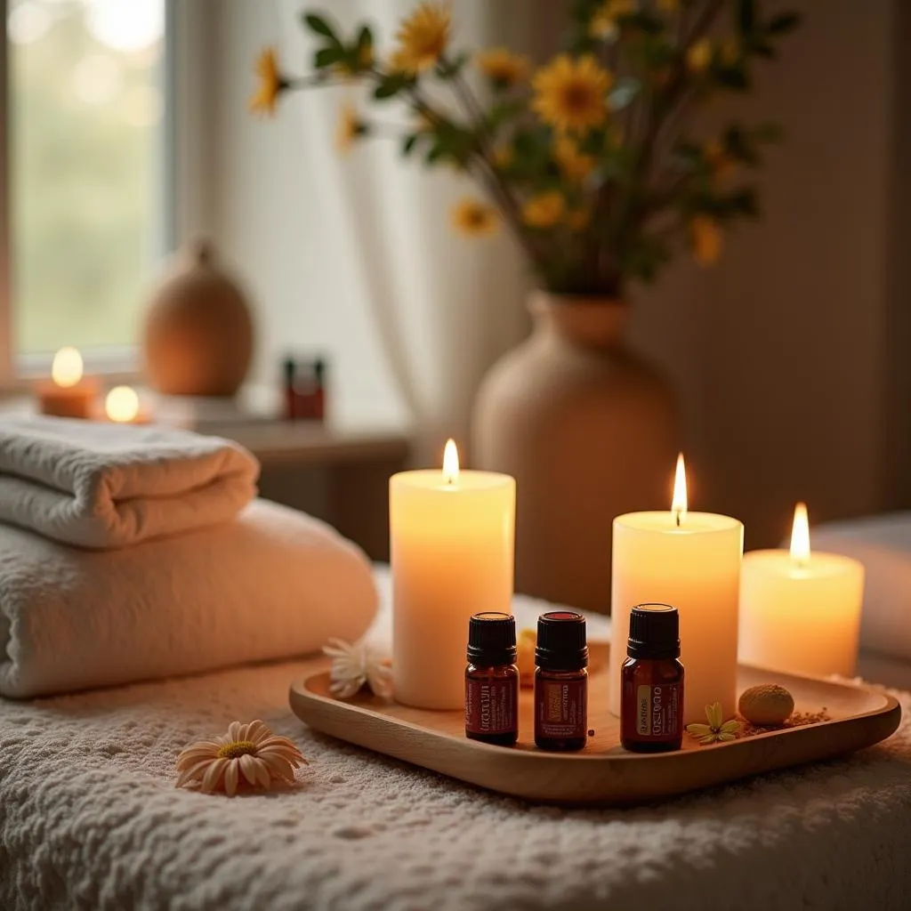 Spa Room Setup with Aroma Elements