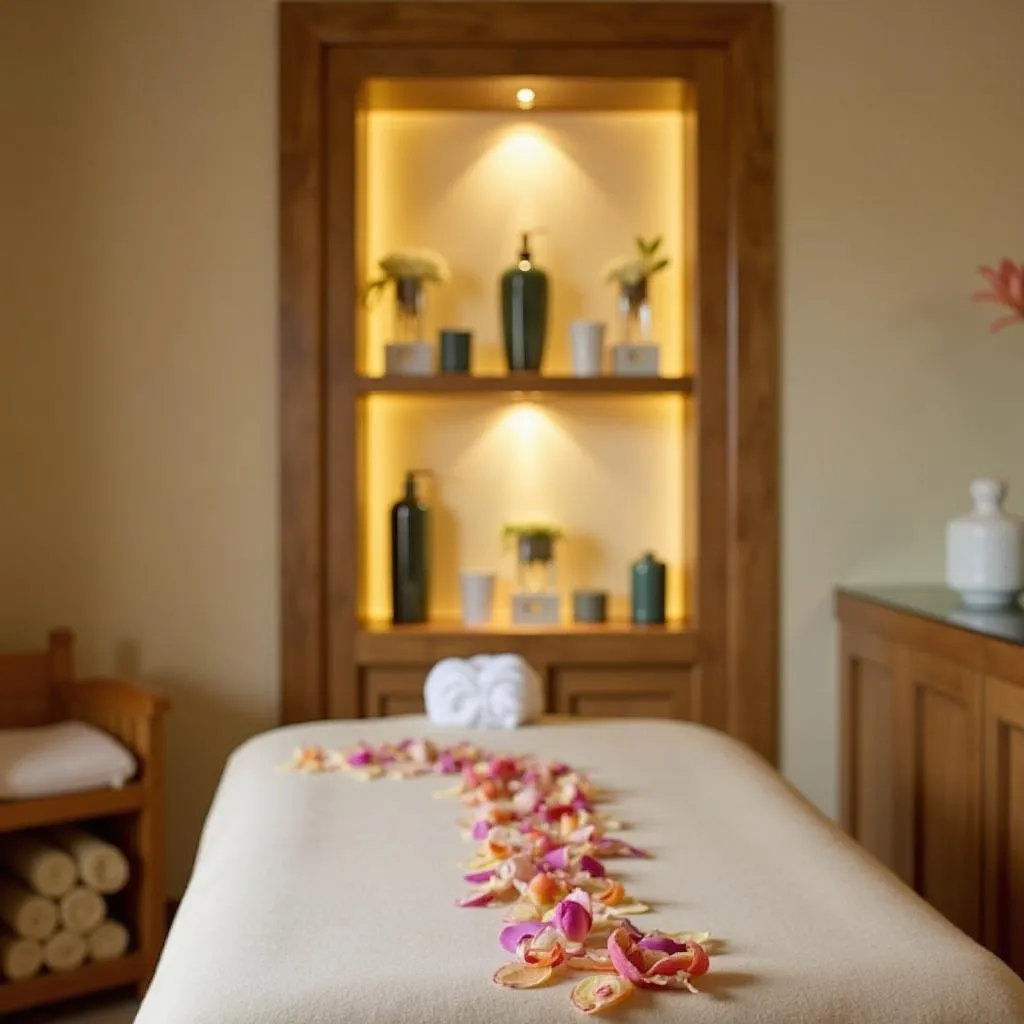 Luxurious spa treatment room at The Royal Playa del Carmen