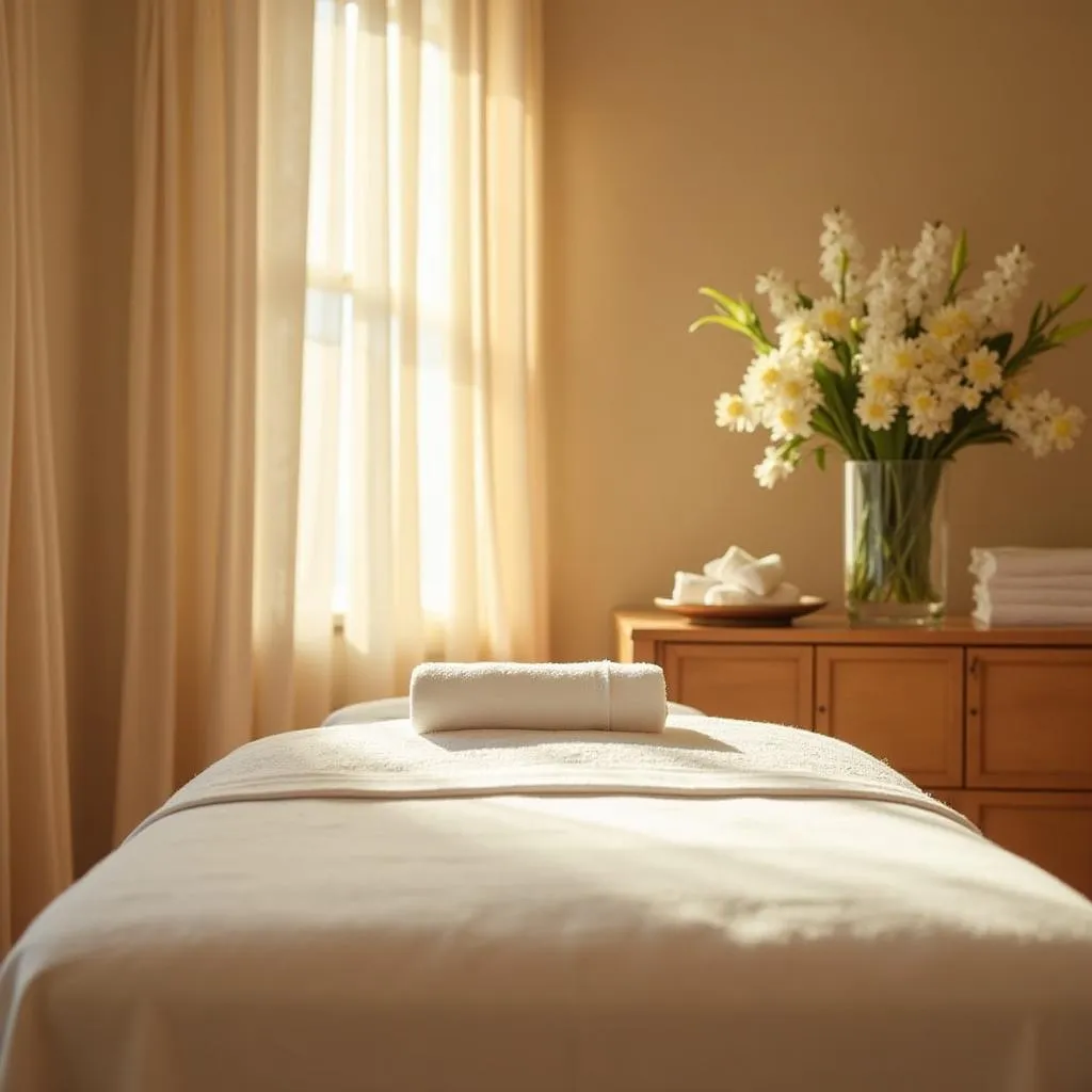 Spencer Spa treatment room with calming ambiance