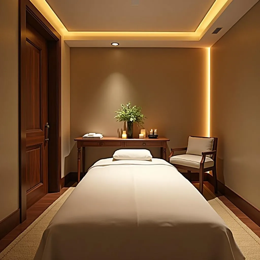 Luxurious treatment room at Taj Vivanta Surajkund Spa