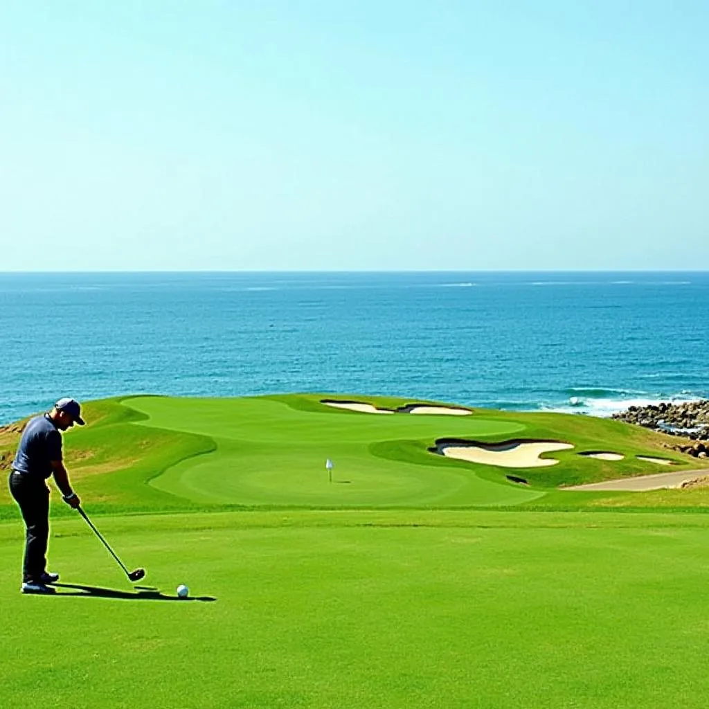 Tanka Golf Club 18th Hole with Ocean View