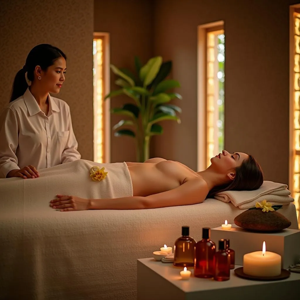 Treatment room at The Laguna Spa, Bali