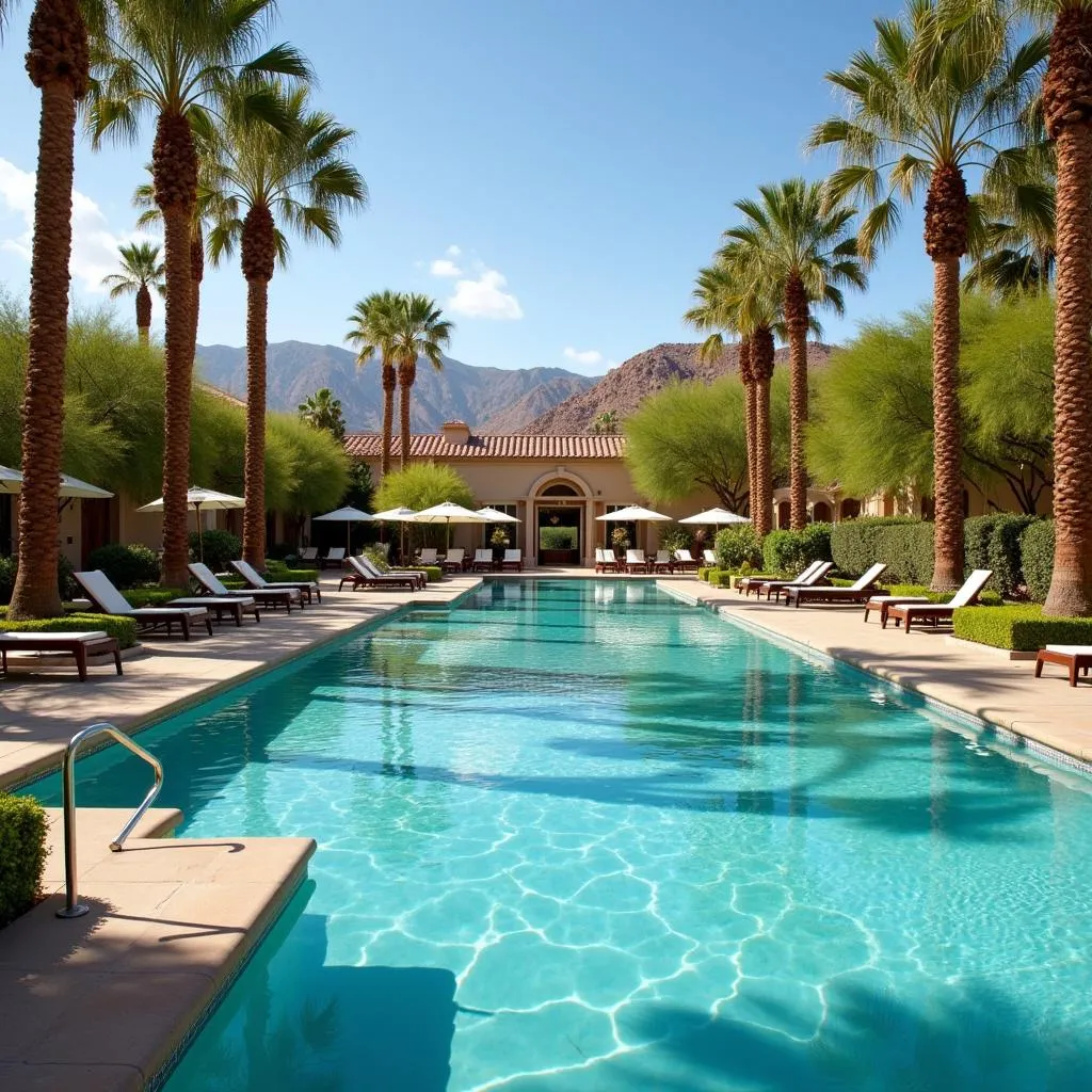 Serene spa pool at The Phoenician, Scottsdale