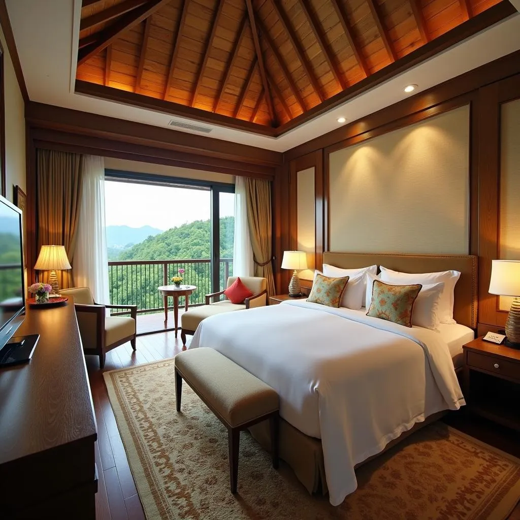 Spacious and elegantly designed room at Windflower Resorts &amp; Spa Vythiri