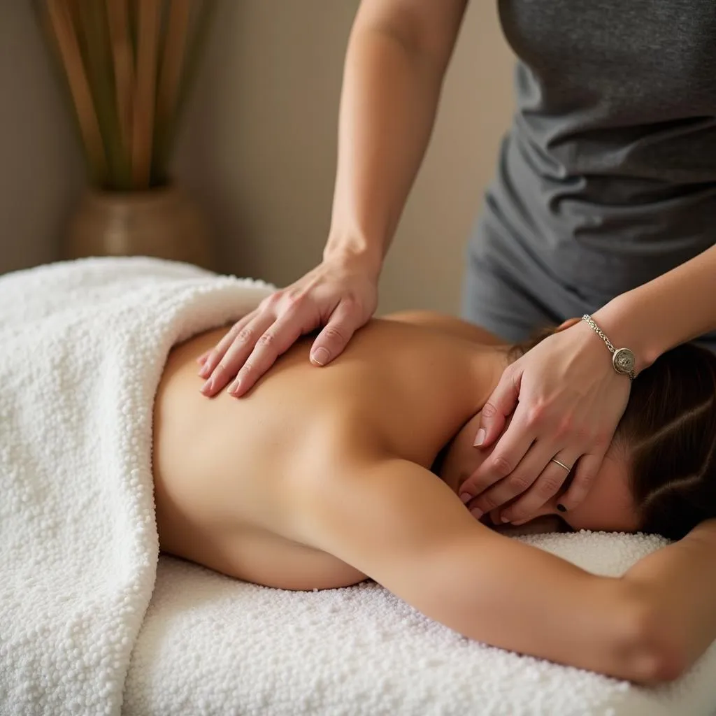 A skilled therapist performing a massage at a zen spa in Marathahalli