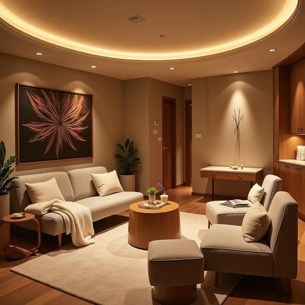 Serene Relaxation Area at a 7c Spa