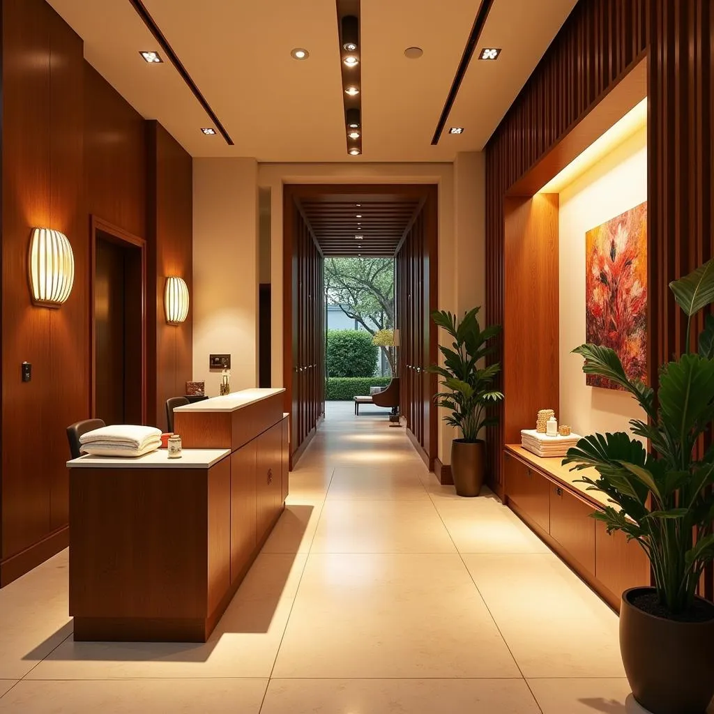 Welcoming Reception Area at Aayush Spa