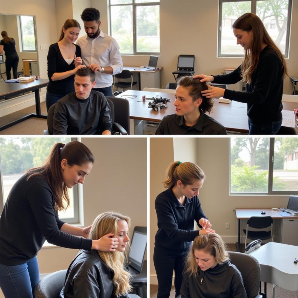 Adaracurlz Students Practicing Salon and Spa Techniques