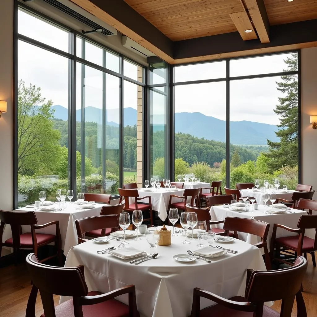 Elegant restaurant setting at Adri Na Thermal Spa Otel