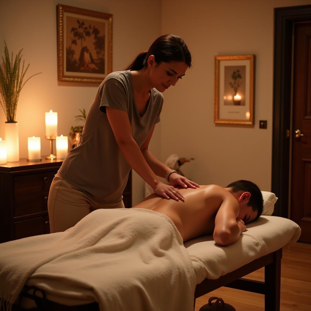 Relaxing Massage Therapy at an Adult Spa