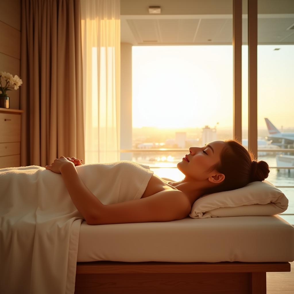 Pre-flight Relaxation at an Airport Spa