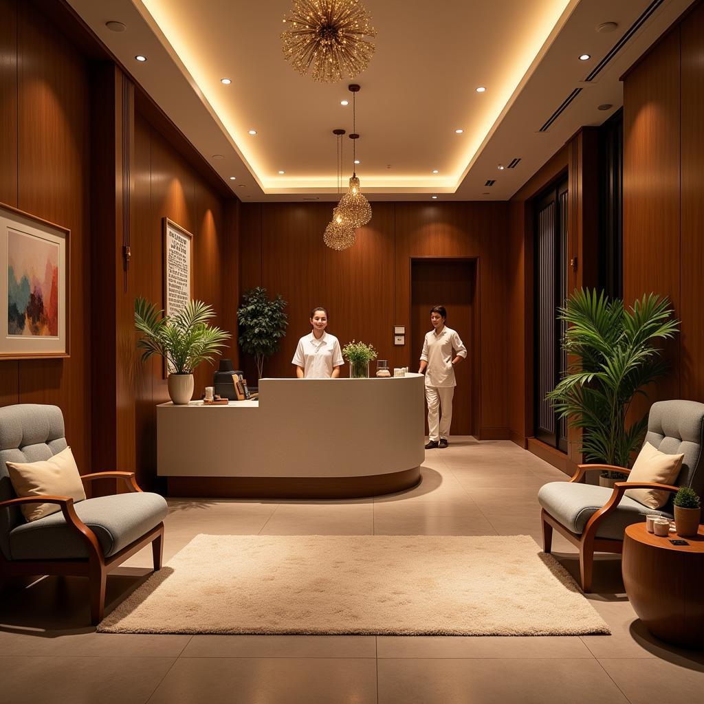 Welcoming Reception Area at Akaru Spa Aviation Club