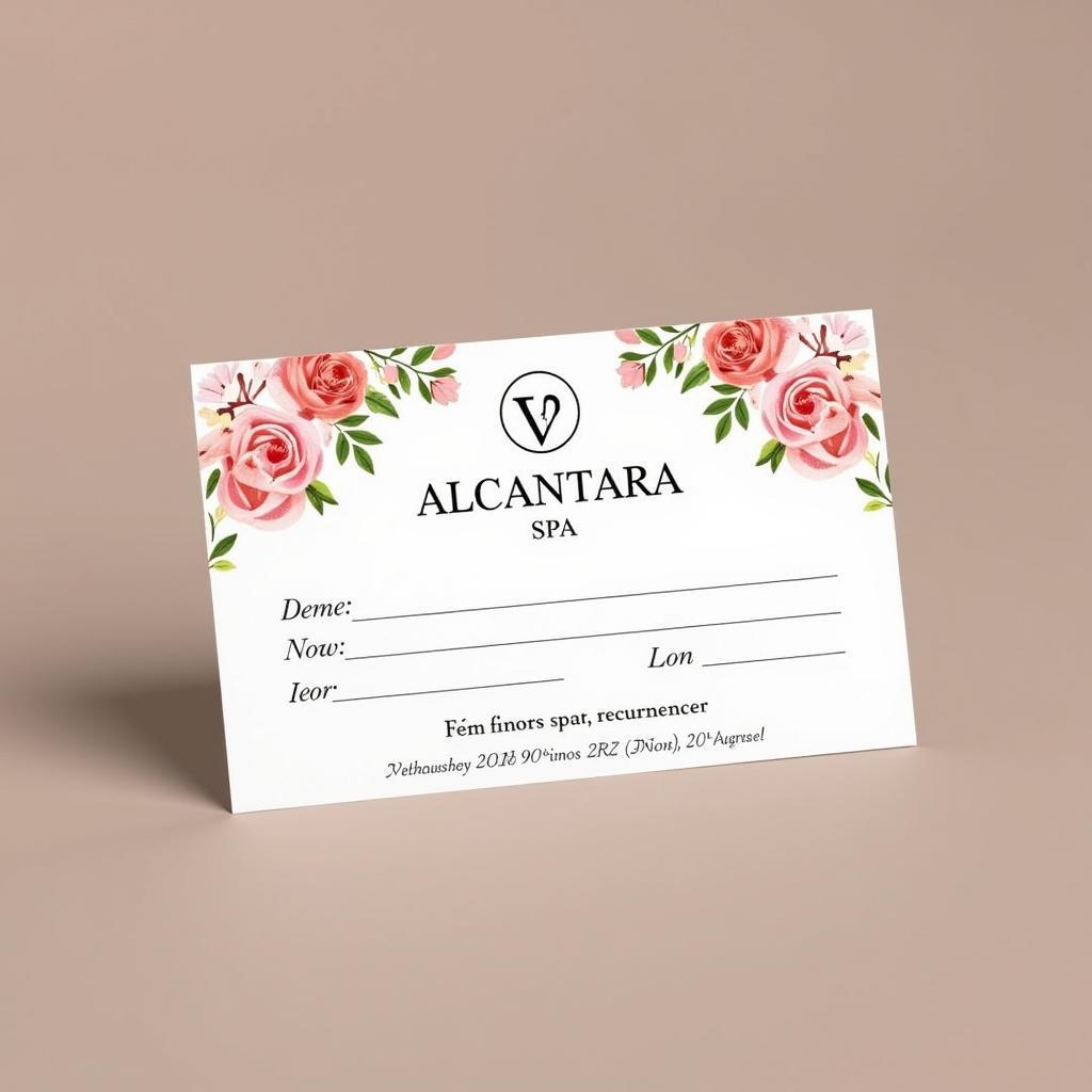 Alcantara Spa gift certificate