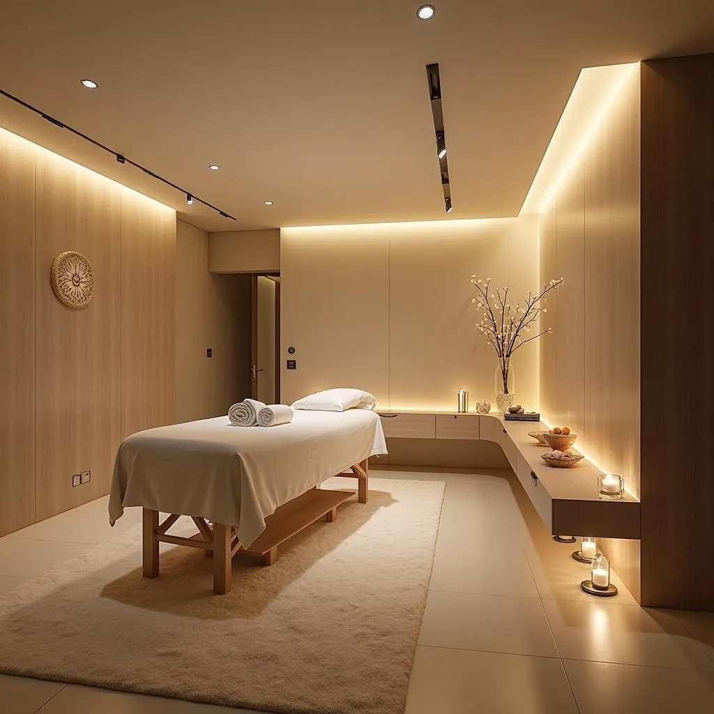 Serene treatment room at Alice Day Spa