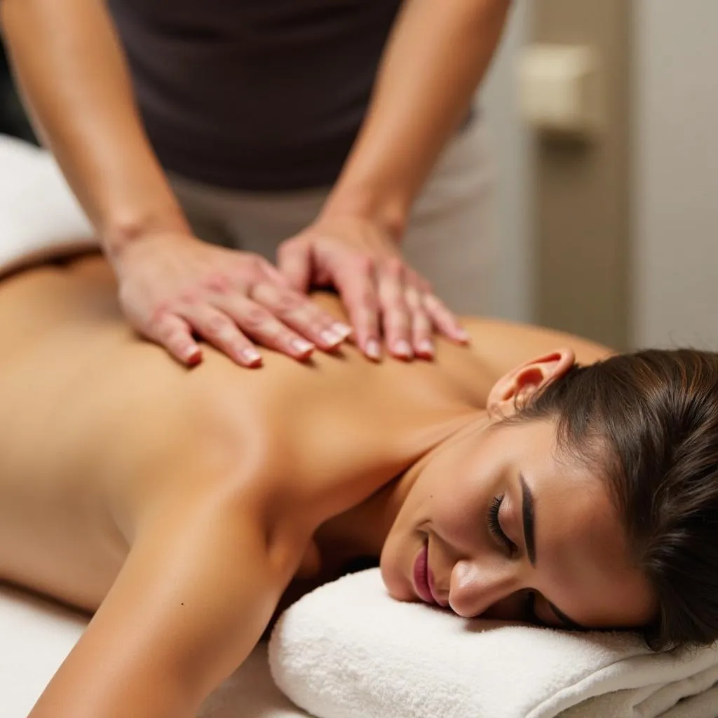 Relaxing Massage Therapy Session at Allure Spa