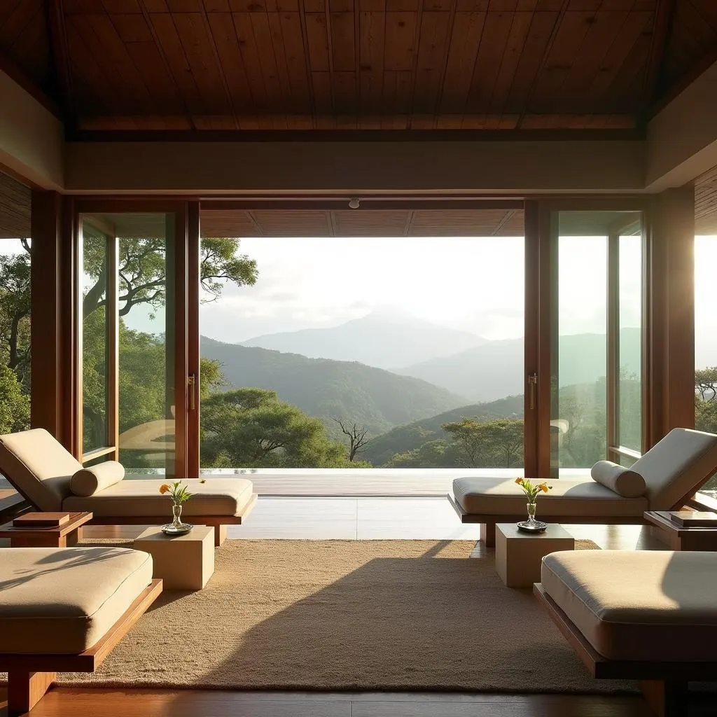 Peaceful relaxation area at Aman Kyoto Spa