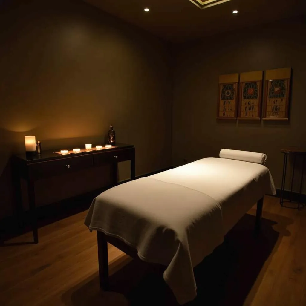 Serene treatment room at Aman Kyoto Spa