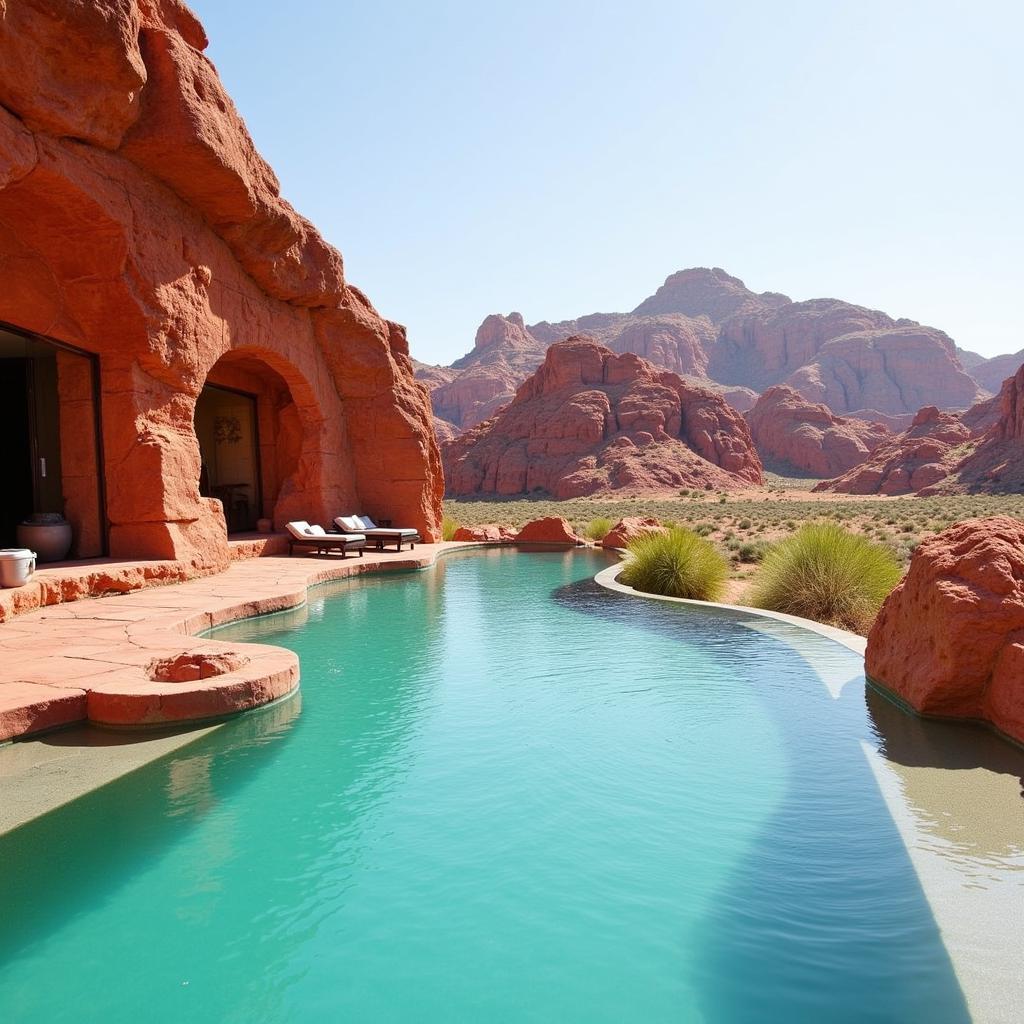 Amangiri Spa Pool with Desert View