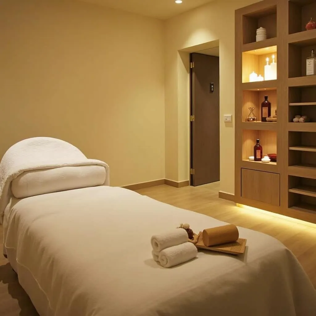 Serene treatment room at Amathus Hotel Spa