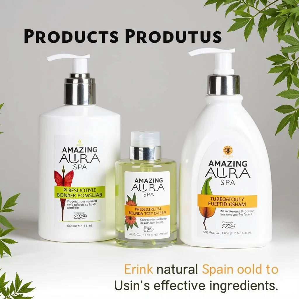 High-quality spa products at Amazing Aura Spa