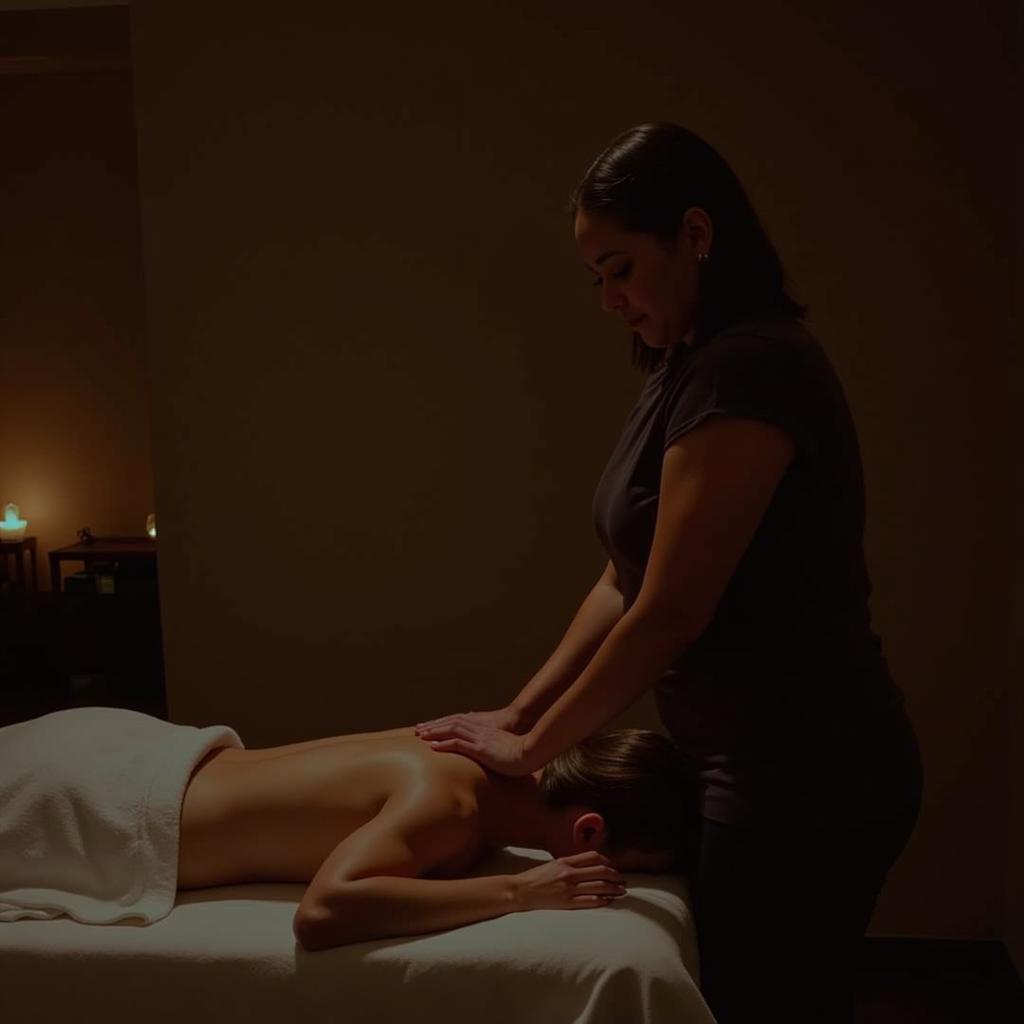 Relaxing massage at Amrutha Castle Spa