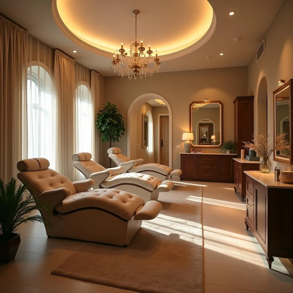 Luxurious Interior of Anamica's Salon