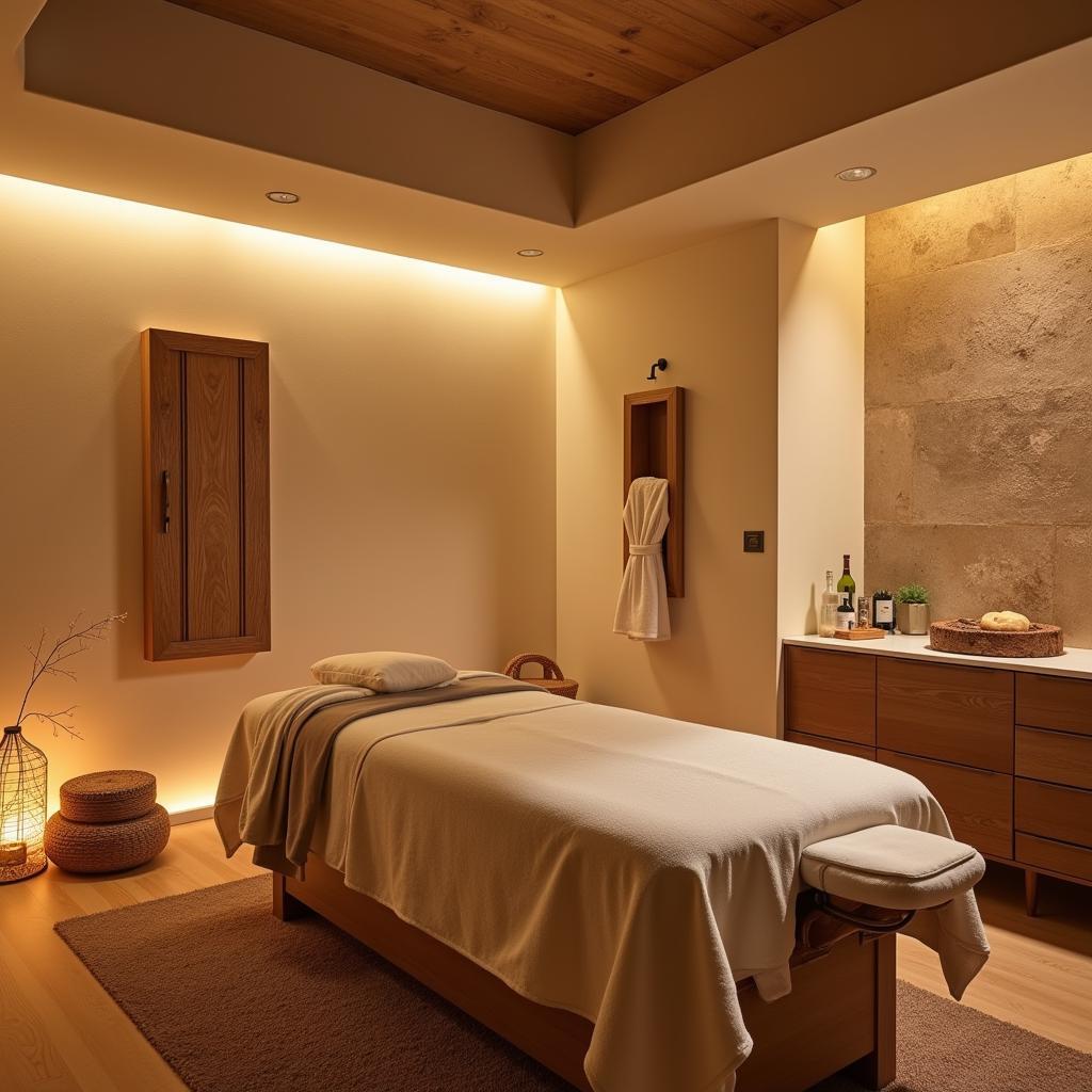 Relaxing Ananda Spa Therapy Room