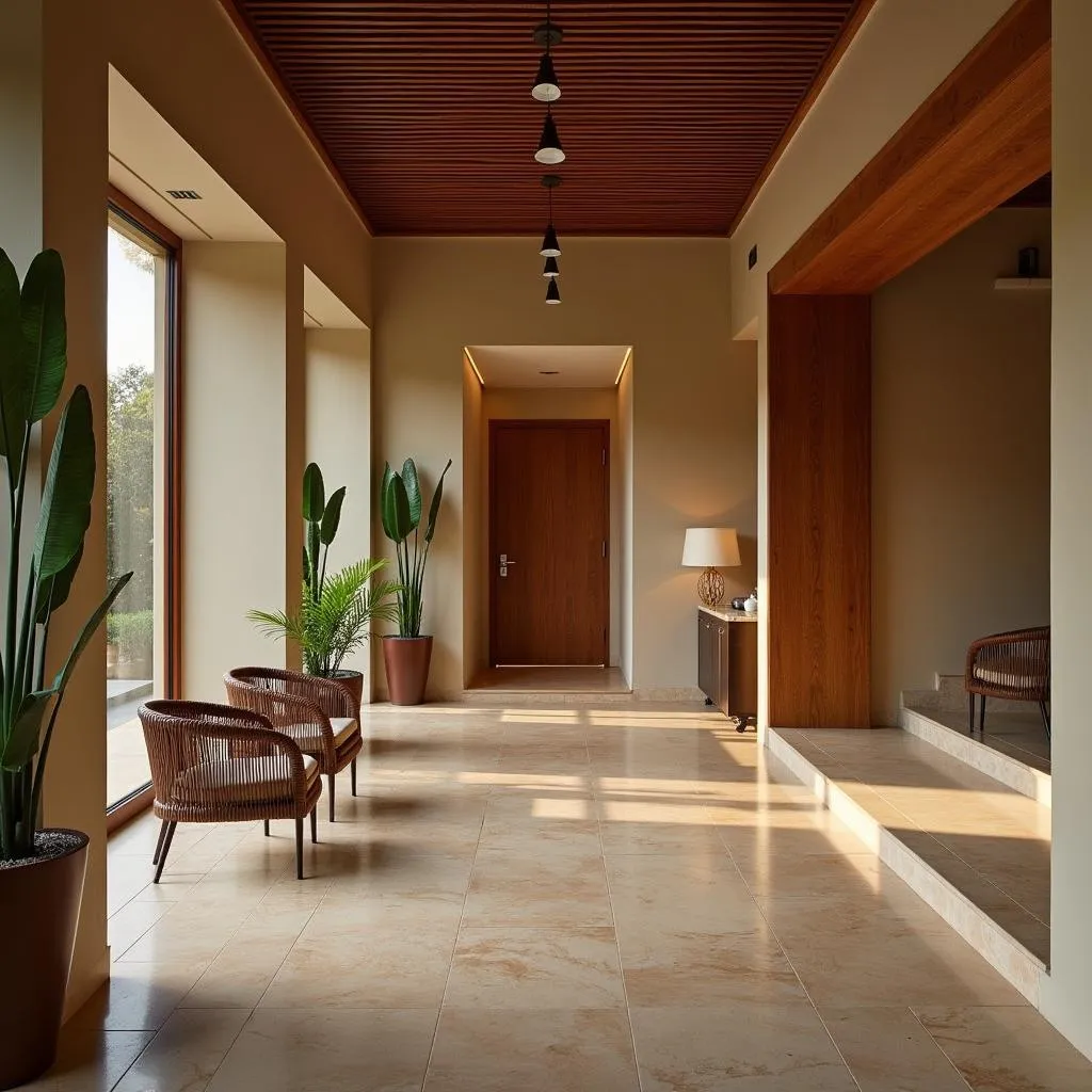 Serene Reception Area at Anandam Spa