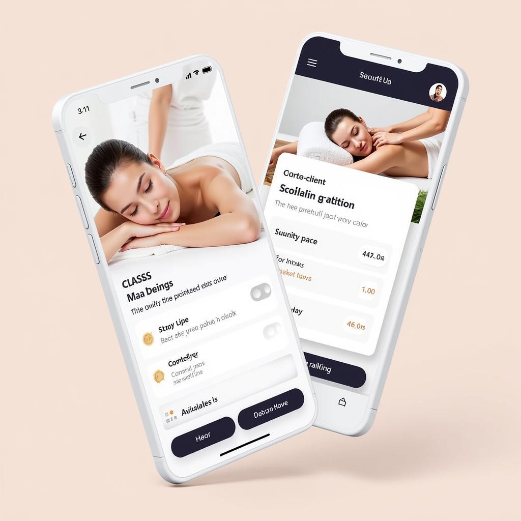 Android Apps Spa Booking Interface