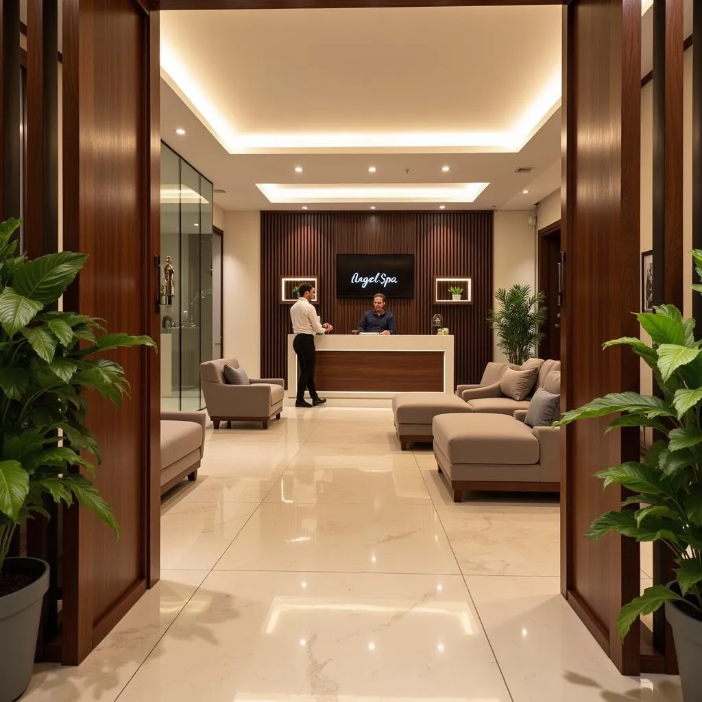 Angel Spa Surat's Welcoming Reception Area