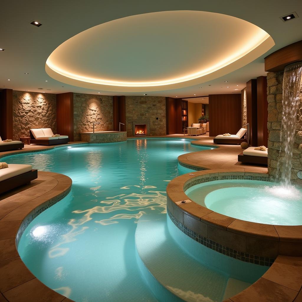 Modern Hydrotherapy Circuit in an Aqua Spa