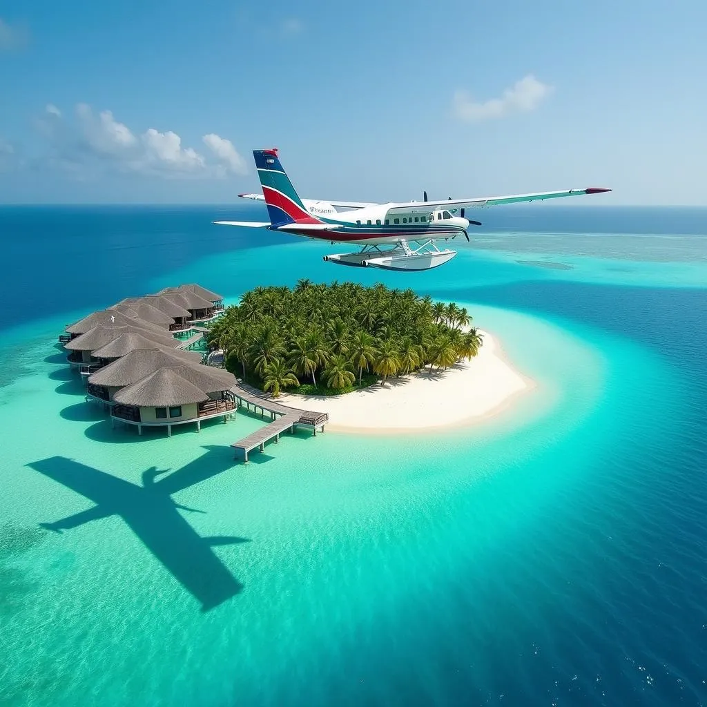 Seaplane Arriving at Angsana Velavaru