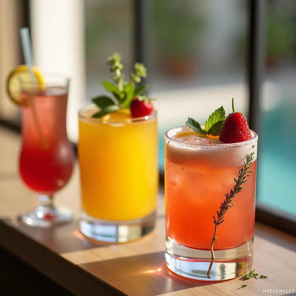 Refreshing signature cocktails at Ashoka Spa