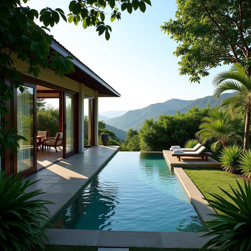Serene Villa Exterior at Astagina Resort