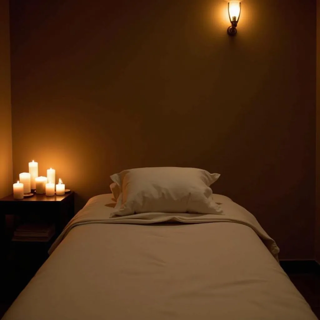 Tranquil treatment room at Aura Body Spa Jalandhar